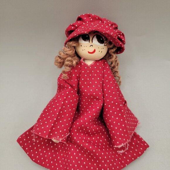 Clothes Pin Girl Doll Handmade Unfinished Project - Picture 2 of 3